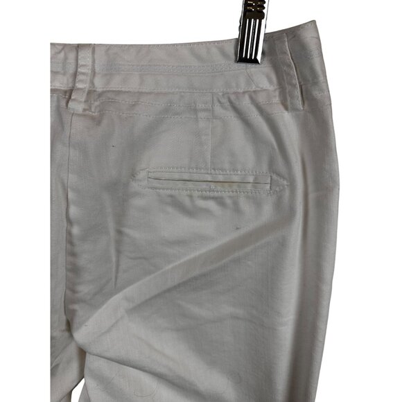 Dressbarn 8P Blend Pants  Button Pockets White 77% Cotton 20% Polyester - Picture 11 of 12
